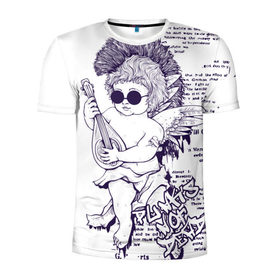Мужская футболка 3D спортивная с принтом Нежный ангел в Курске, 100% полиэстер с улучшенными характеристиками | приталенный силуэт, круглая горловина, широкие плечи, сужается к линии бедра | ангел | граффити | музыка | новинки | популярное | хиппи