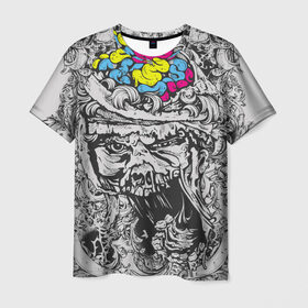 Мужская футболка 3D с принтом Темный зомби в Курске, 100% полиэфир | прямой крой, круглый вырез горловины, длина до линии бедер | 