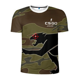 Мужская футболка 3D спортивная с принтом cs:go - Jaguar style (Ягуар) в Курске, 100% полиэстер с улучшенными характеристиками | приталенный силуэт, круглая горловина, широкие плечи, сужается к линии бедра | Тематика изображения на принте: cs | csgo | го | кс | ягуар