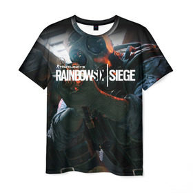 Мужская футболка 3D с принтом Rainbow six | Siege в Курске, 100% полиэфир | прямой крой, круглый вырез горловины, длина до линии бедер | boom | fire | rainbowsix | siege | tom clansys