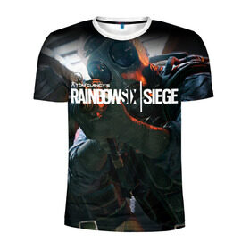 Мужская футболка 3D спортивная с принтом Rainbow six | Siege в Курске, 100% полиэстер с улучшенными характеристиками | приталенный силуэт, круглая горловина, широкие плечи, сужается к линии бедра | boom | fire | rainbowsix | siege | tom clansys