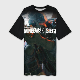 Платье-футболка 3D с принтом Rainbow six | Siege в Курске,  |  | boom | fire | rainbowsix | siege | tom clansys