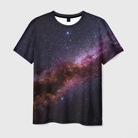 Мужская футболка 3D с принтом Млечный путь в Курске, 100% полиэфир | прямой крой, круглый вырез горловины, длина до линии бедер | вселенная | галактика | звёзды | космическое пространство | космос | созвездие