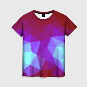 Женская футболка 3D с принтом Triangle в Курске, 100% полиэфир ( синтетическое хлопкоподобное полотно) | прямой крой, круглый вырез горловины, длина до линии бедер | 