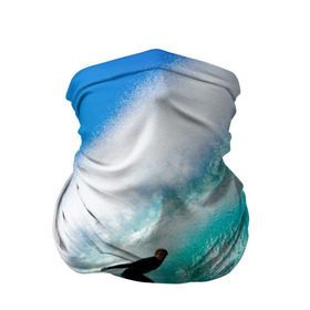 Бандана-труба 3D с принтом Океан в Курске, 100% полиэстер, ткань с особыми свойствами — Activecool | плотность 150‒180 г/м2; хорошо тянется, но сохраняет форму | лето | море | океан | отдых | серфинг | синяя