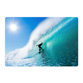 Магнитный плакат 3Х2 с принтом Океан в Курске, Полимерный материал с магнитным слоем | 6 деталей размером 9*9 см | лето | море | океан | отдых | серфинг | синяя