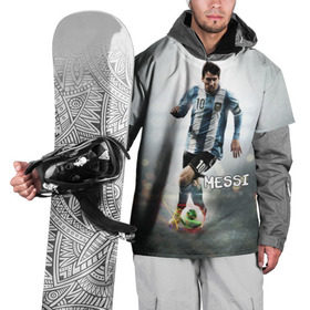 Накидка на куртку 3D с принтом Leo Messi в Курске, 100% полиэстер |  | Тематика изображения на принте: barselona | messi | аргентина | барселона | месси | мяч | футбол