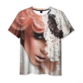 Мужская футболка 3D с принтом Lady Gaga в Курске, 100% полиэфир | прямой крой, круглый вырез горловины, длина до линии бедер | lady gaga | звезда | знаменитость | леди гага | музыка | певица