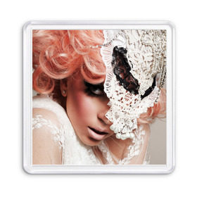 Магнит 55*55 с принтом Lady Gaga в Курске, Пластик | Размер: 65*65 мм; Размер печати: 55*55 мм | lady gaga | звезда | знаменитость | леди гага | музыка | певица