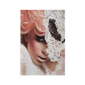 Обложка для паспорта матовая кожа с принтом Lady Gaga в Курске, натуральная матовая кожа | размер 19,3 х 13,7 см; прозрачные пластиковые крепления | lady gaga | звезда | знаменитость | леди гага | музыка | певица