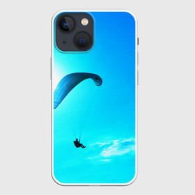 Чехол для iPhone 13 mini с принтом Прыжок в Курске,  |  | парашют | прыжок | синяя