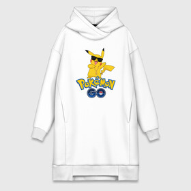 Платье-худи хлопок с принтом Pokemon GO в Курске,  |  | pikachu | pokeball | доллар | золото | пикачу | покеболл | покемон
