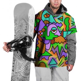 Накидка на куртку 3D с принтом Прекрасный орнамент в Курске, 100% полиэстер |  | абстрактный | узор | яркий
