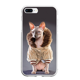 Чехол для iPhone 7Plus/8 Plus матовый с принтом Сфинкс 4 в Курске, Силикон | Область печати: задняя сторона чехла, без боковых панелей | кот | котенок | котик | котэ | кошка | сфинкс