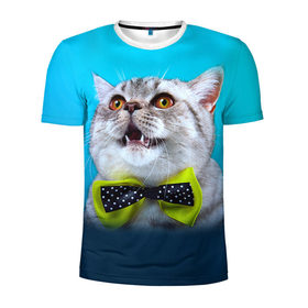 Мужская футболка 3D спортивная с принтом Британец 3 в Курске, 100% полиэстер с улучшенными характеристиками | приталенный силуэт, круглая горловина, широкие плечи, сужается к линии бедра | британец | британская | британцы | кот | котенок | котик | котэ | кошка
