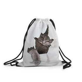 Рюкзак-мешок 3D с принтом Британец 4 в Курске, 100% полиэстер | плотность ткани — 200 г/м2, размер — 35 х 45 см; лямки — толстые шнурки, застежка на шнуровке, без карманов и подкладки | британец | британская | британцы | кот | котенок | котик | котэ | кошка