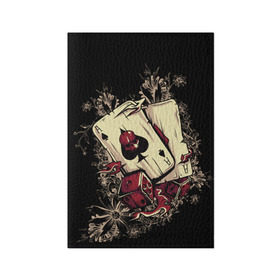 Обложка для паспорта матовая кожа с принтом Карты дьявола в Курске, натуральная матовая кожа | размер 19,3 х 13,7 см; прозрачные пластиковые крепления | карты | покер