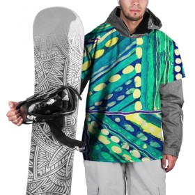Накидка на куртку 3D с принтом Этника рисунок в Курске, 100% полиэстер |  | зеленый | орнамент | этно