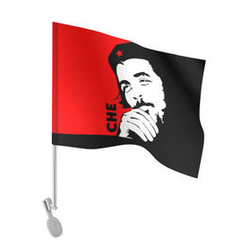 Флаг для автомобиля с принтом Че Гевара в Курске, 100% полиэстер | Размер: 30*21 см | che | che guevara | comandante | revolution | viva | революция | че | чегевара