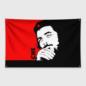 Флаг-баннер с принтом Че Гевара в Курске, 100% полиэстер | размер 67 х 109 см, плотность ткани — 95 г/м2; по краям флага есть четыре люверса для крепления | che | che guevara | comandante | revolution | viva | революция | че | чегевара