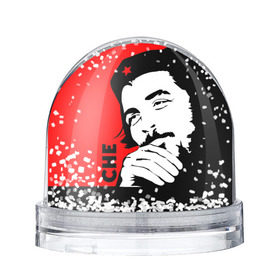 Снежный шар с принтом Че Гевара в Курске, Пластик | Изображение внутри шара печатается на глянцевой фотобумаге с двух сторон | che | che guevara | comandante | revolution | viva | революция | че | чегевара
