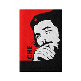 Обложка для паспорта матовая кожа с принтом Че Гевара в Курске, натуральная матовая кожа | размер 19,3 х 13,7 см; прозрачные пластиковые крепления | Тематика изображения на принте: che | che guevara | comandante | revolution | viva | революция | че | чегевара