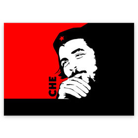 Поздравительная открытка с принтом Че Гевара в Курске, 100% бумага | плотность бумаги 280 г/м2, матовая, на обратной стороне линовка и место для марки
 | che | che guevara | comandante | revolution | viva | революция | че | чегевара
