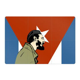 Магнитный плакат 3Х2 с принтом Куба в Курске, Полимерный материал с магнитным слоем | 6 деталей размером 9*9 см | che | patria o muerte | кастро | куба | о.м.с.к. | революция | ссср | фидель | фидель кастро