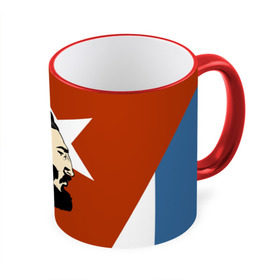 Кружка 3D с принтом Куба в Курске, керамика | ёмкость 330 мл | Тематика изображения на принте: che | patria o muerte | кастро | куба | о.м.с.к. | революция | ссср | фидель | фидель кастро