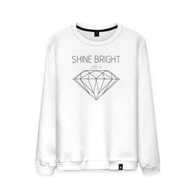 Мужской свитшот хлопок с принтом Shine bright like a diamond в Курске, 100% хлопок |  | bright | diamond | like | rihanna | shine | song | алмаз | бриллиант | песня | рианна | текст | хит | цитата