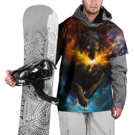 Накидка на куртку 3D с принтом Космоволк в Курске, 100% полиэстер |  | Тематика изображения на принте: волк | вселенная | галактика | звёзды | космос | оскал | пламя | созвездие