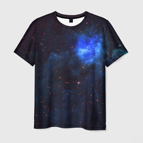 Мужская футболка 3D с принтом Холодная туманность в Курске, 100% полиэфир | прямой крой, круглый вырез горловины, длина до линии бедер | вселенная | галактика | звёзды | космическое пространство | космос | созвездие