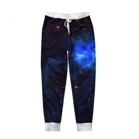 Мужские брюки 3D с принтом Холодная туманность в Курске, 100% полиэстер | манжеты по низу, эластичный пояс регулируется шнурком, по бокам два кармана без застежек, внутренняя часть кармана из мелкой сетки | Тематика изображения на принте: вселенная | галактика | звёзды | космическое пространство | космос | созвездие