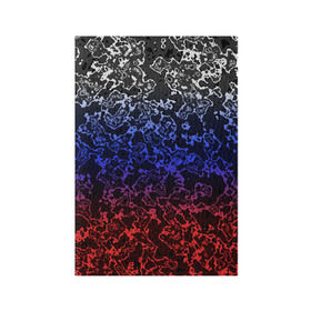Обложка для паспорта матовая кожа с принтом Кислотность Российский флаг в Курске, натуральная матовая кожа | размер 19,3 х 13,7 см; прозрачные пластиковые крепления | Тематика изображения на принте: абстракция | линии | стиль | флаг | фон | фото | цвет