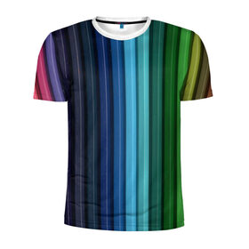 Мужская футболка 3D спортивная с принтом Цветные карандаши в Курске, 100% полиэстер с улучшенными характеристиками | приталенный силуэт, круглая горловина, широкие плечи, сужается к линии бедра | карандаши | краски | полоски | рисование | узоры | цветные