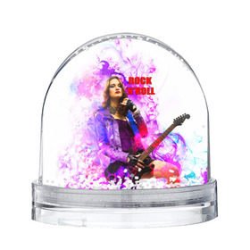 Снежный шар с принтом Rock-n-Roll в Курске, Пластик | Изображение внутри шара печатается на глянцевой фотобумаге с двух сторон | rock | гитара | девушка | концерт | рок | рок жив | рок музыка | русский рок