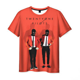 Мужская футболка 3D с принтом TwentyONE PILOTS в Курске, 100% полиэфир | прямой крой, круглый вырез горловины, длина до линии бедер | 21 | blurryface | music | twenty one pilots