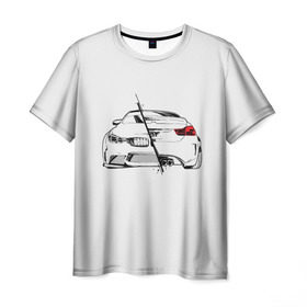 Мужская футболка 3D с принтом Бэха в Курске, 100% полиэфир | прямой крой, круглый вырез горловины, длина до линии бедер | bmw | автомобиль | беха | бмв | о.м.с.к. | транспорт