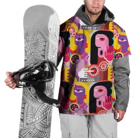 Накидка на куртку 3D с принтом Импрессионизм 10 в Курске, 100% полиэстер |  | абстракция | импрессионизм | человечки | яркий