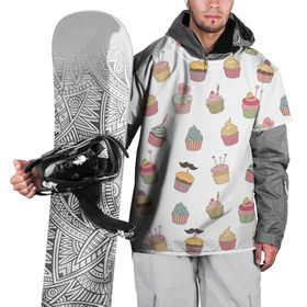 Накидка на куртку 3D с принтом Капкейки в Курске, 100% полиэстер |  | Тематика изображения на принте: вкусный | капкейк | капкэйк | кекс | маффин | пирожное