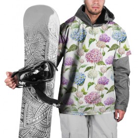 Накидка на куртку 3D с принтом Цветы и бабочки 4 в Курске, 100% полиэстер |  | акварель | нежный | паттерн | цветочек | цветочный