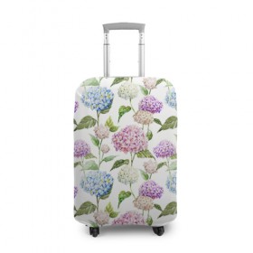 Чехол для чемодана 3D с принтом Цветы и бабочки 4 в Курске, 86% полиэфир, 14% спандекс | двустороннее нанесение принта, прорези для ручек и колес | акварель | нежный | паттерн | цветочек | цветочный