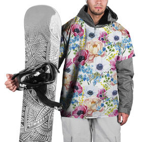 Накидка на куртку 3D с принтом Цветы и бабочки 10 в Курске, 100% полиэстер |  | маки | паттерн