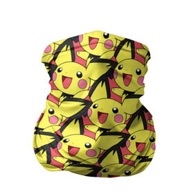 Бандана-труба 3D с принтом Pikachu в Курске, 100% полиэстер, ткань с особыми свойствами — Activecool | плотность 150‒180 г/м2; хорошо тянется, но сохраняет форму | Тематика изображения на принте: pikachu | pokeboll | pokemon | пикачу | покеболл | покемон