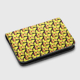 Картхолдер с принтом с принтом Pikachu в Курске, натуральная матовая кожа | размер 7,3 х 10 см; кардхолдер имеет 4 кармана для карт; | pikachu | pokeboll | pokemon | пикачу | покеболл | покемон