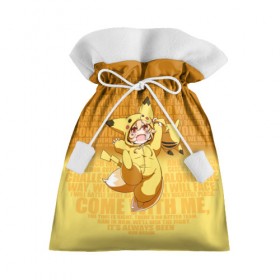 Подарочный 3D мешок с принтом Pikachu в Курске, 100% полиэстер | Размер: 29*39 см | Тематика изображения на принте: 