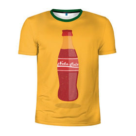 Мужская футболка 3D спортивная с принтом Нюка-Кола в Курске, 100% полиэстер с улучшенными характеристиками | приталенный силуэт, круглая горловина, широкие плечи, сужается к линии бедра | fallout | nuke cola | нюка кола