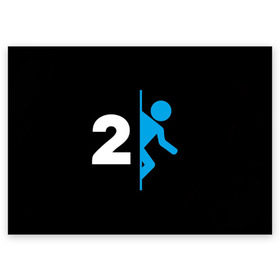 Поздравительная открытка с принтом Portal 2 в Курске, 100% бумага | плотность бумаги 280 г/м2, матовая, на обратной стороне линовка и место для марки
 | Тематика изображения на принте: portal 2