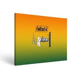 Холст прямоугольный с принтом Волт-бой 111 Fallout 4 в Курске, 100% ПВХ |  | fallout 4 | vault boy | волт бой | фаллаут