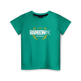Детская футболка хлопок с принтом Rainbow six | Siege : Pro league (white) в Курске, 100% хлопок | круглый вырез горловины, полуприлегающий силуэт, длина до линии бедер | boom | fire | rainbowsix | siege | tom clansys